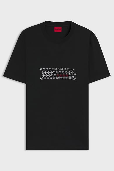 ΜΠΛΟΥΖΑ T-SHIRT HUGO - 001 ΜΑΥΡΟ